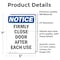 Signmission Firmly Close Door After Each Use, 5 in W x Rectangle, Vinyl Decal OS-2PACK-NS-D-57-V-12723 - alternate 6
